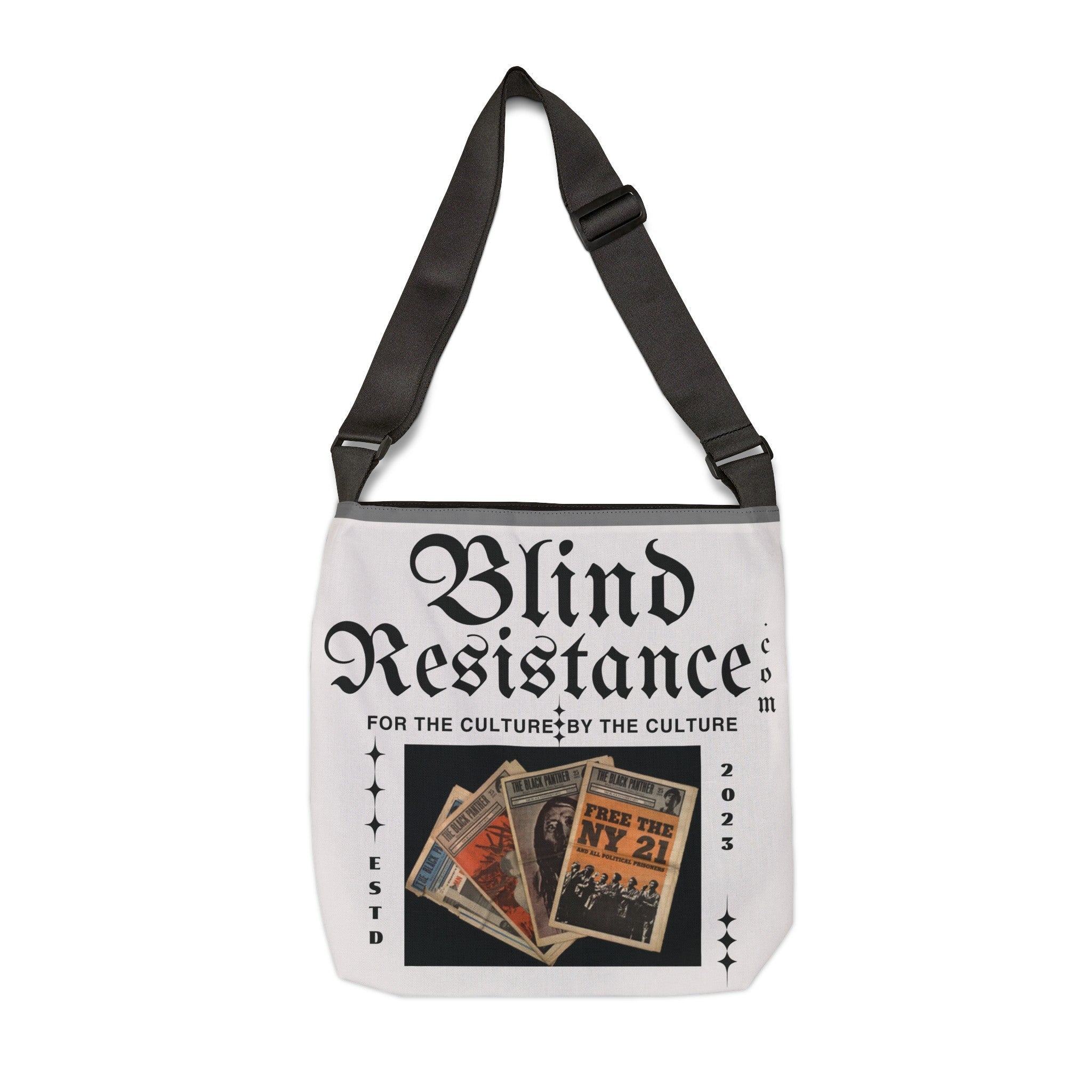 Two-Sided Blind Resistance N.Y. 21 Adjustable Tote Bag
