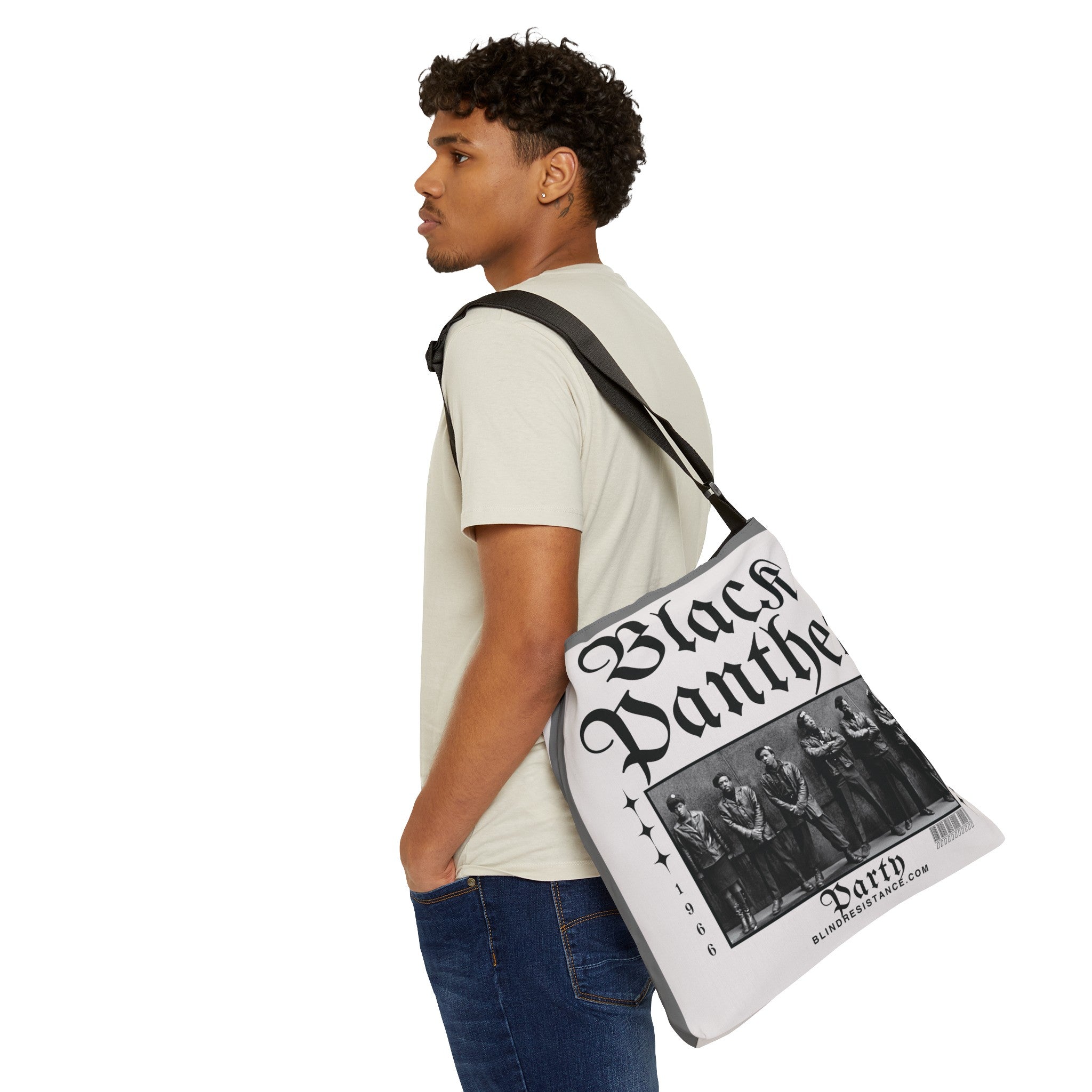 Two-Sided Black Panther Party Adjustable Tote Bag