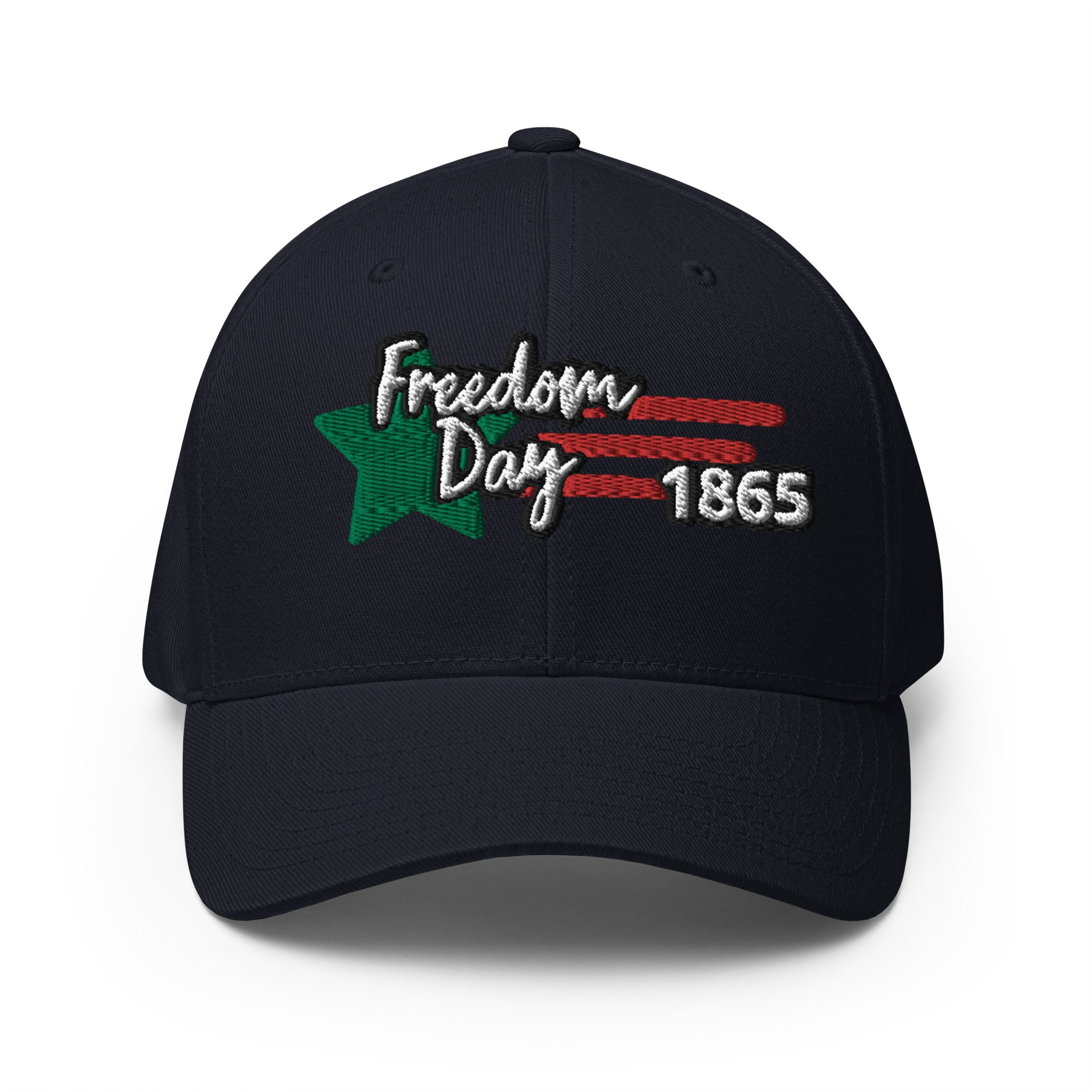 Freedom Day 1865 Black Camo Structured Twill Cap (Premium comfort)